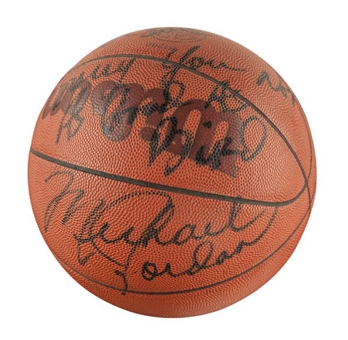 Michael Jordan Signed Basketball Personalized To McDonalds "Showdown" Director "Sorry your not as good as Bird"